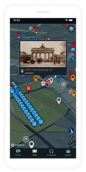 Map der Berlin History App für Referenzseite